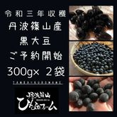 【予約終了】令和三年|丹波黒豆300g(2.5合)×2袋